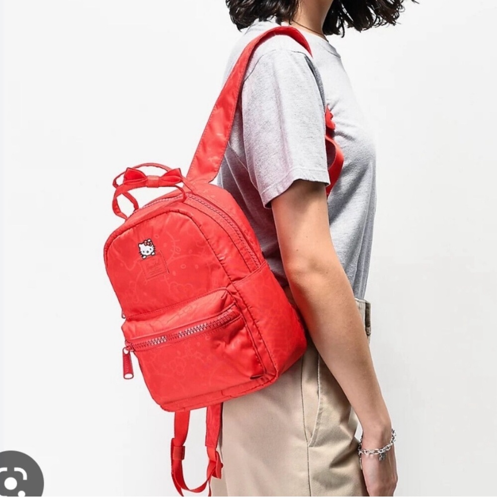 Herschel x Hello Kitty Nova Mini Backpack Flight Satin Red Sanrio Kawaii Cute